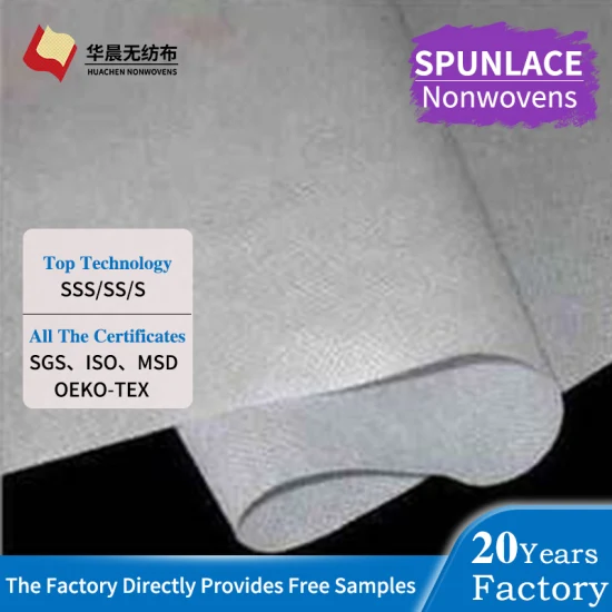 Spunlace Nonwoven 50%Polyester 50%Viscose Spunlace Non Woven Fabric Roll for Making Wet Wipes