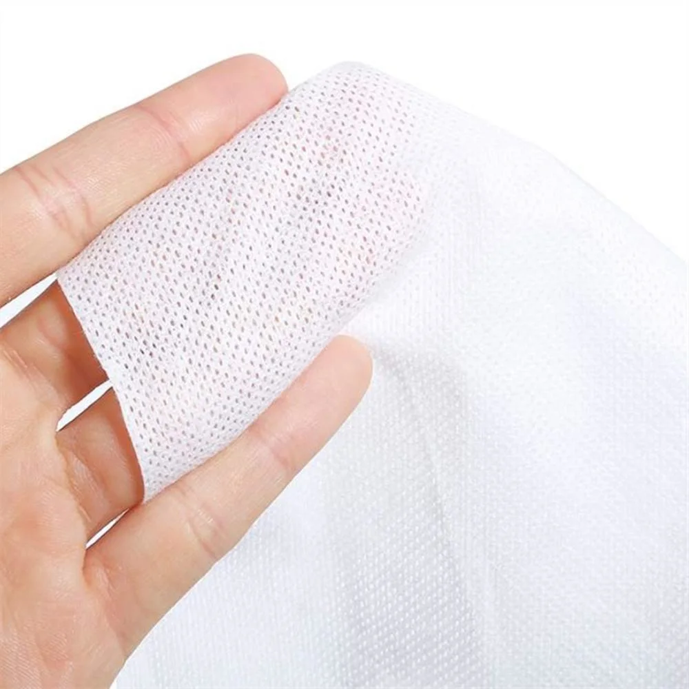 Pet 40GSM Breathable Eco-Friendly Sanitary Napkin Raw Material Pet Viscose Spunlace Nonwoven with Dots