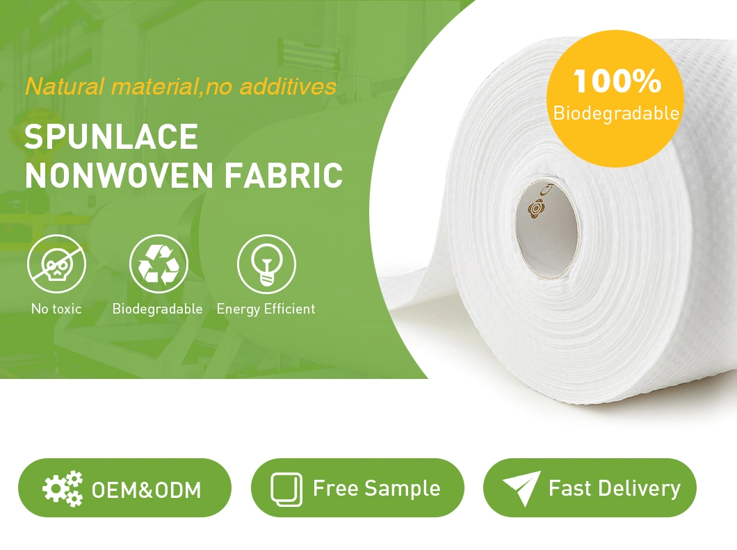 10% off 70% Wood Pulp 30% Viscose Spunlace Nonwoven Fabric for Wet Toilet Paper