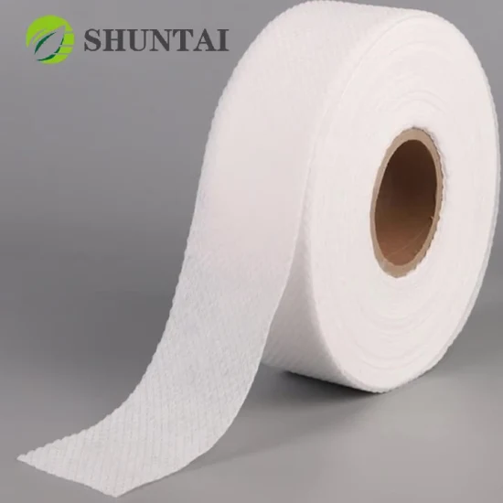 Pet 40GSM Breathable Eco-Friendly Sanitary Napkin Raw Material Pet Viscose Spunlace Nonwoven with Dots